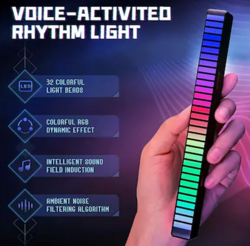 APP Control LED Strip Light RGB Sound Control Music Light Rhythm Ambient 3D Pickup Lamp for Car Family Party Light